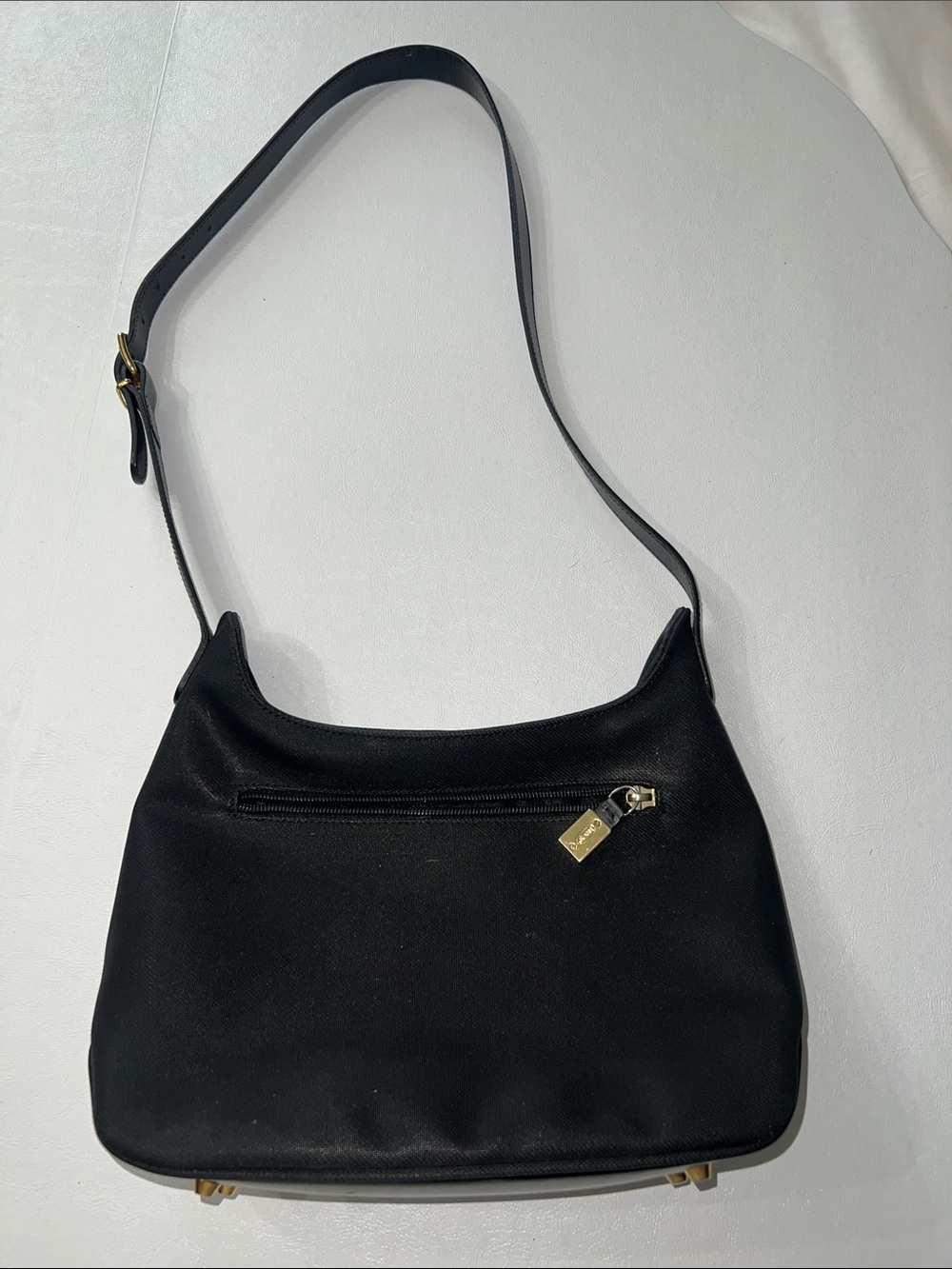 Bric's Black Shoulder Bag with Gold Hardware